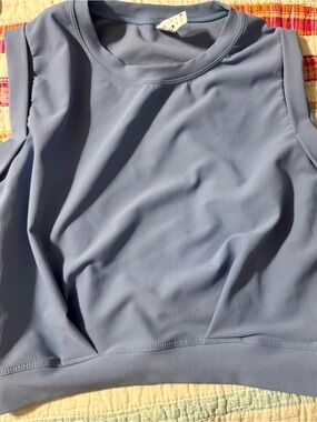 HALARA Light Blue Ribbed Neck size small